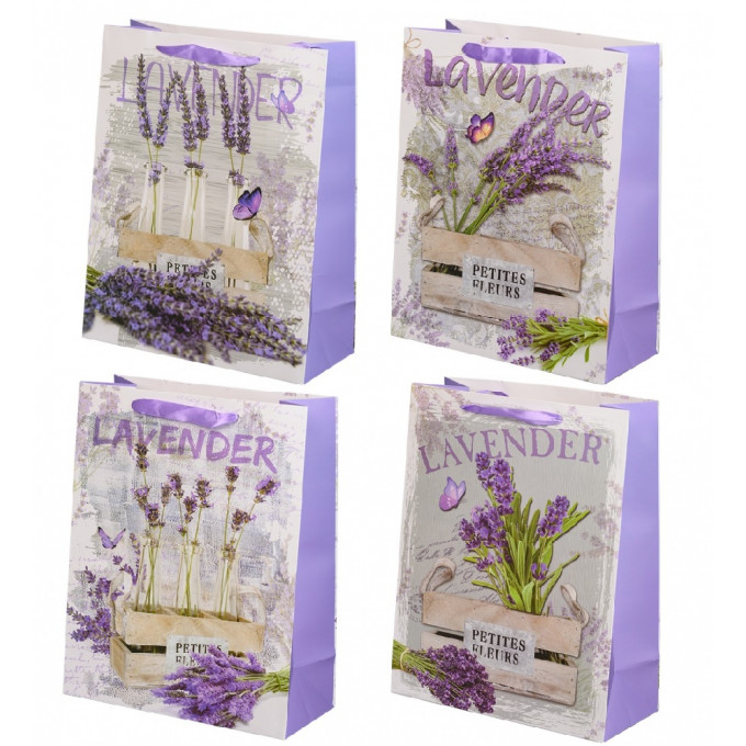 Пакет подарочный 18*23*10 см ЛАВАНДА