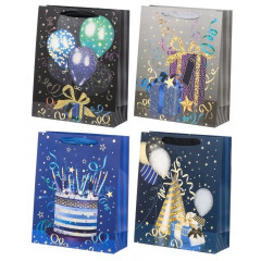 Пакет подарочный 26*32*10 см С ПРАЗДНИКОМ