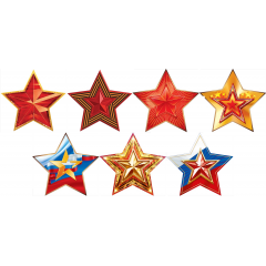 Украшение на скотче "Звезда" МИКС (7в*2)