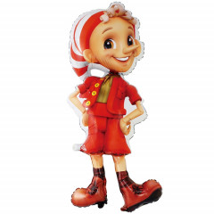 Воздушный шар фольгированный 35" Фигура Буратино 89 см