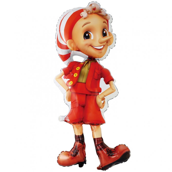 Воздушный шар фольгированный 35" Фигура Буратино 89 см