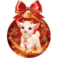 Открытка для украшения на скотче (год Овцы)