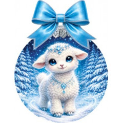 Открытка для украшения на скотче (год Овцы)