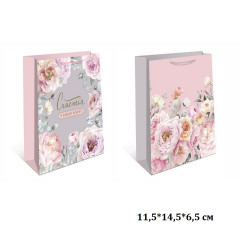 Набор пакетов подарочных 11,5*14,5*6,5 см РОЗОВЫЙ САД Микс (2в*3)