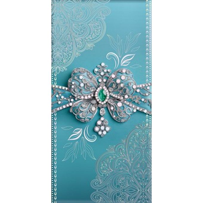 Конверт для денег без надписи (бирюзовый бант)