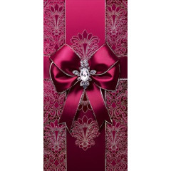Конверт для денег без надписи (бордовый бант)