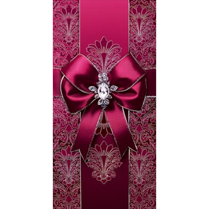 Конверт для денег без надписи (бордовый бант)