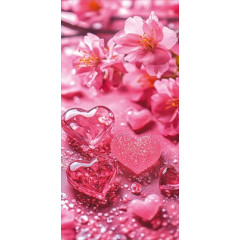 Конверт для денег без надписи (цветы и сердечки)