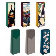 Пакет подарочный 12*36*8,5 см под бутылку (6в*1)