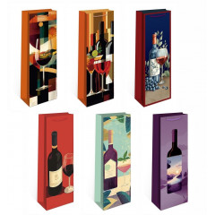 Пакет подарочный 12*36*8,5 см под бутылку (6в*1)