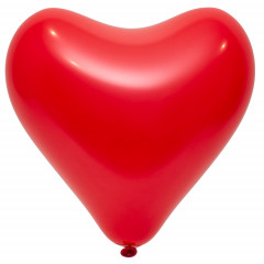 Воздушный шар латексный без рисунка 12" Сердце/150 Стандарт Красный/Apple Red