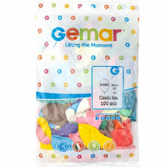 Воздушный шар латексный без рисунка 10" пастель ассорти 100 шт