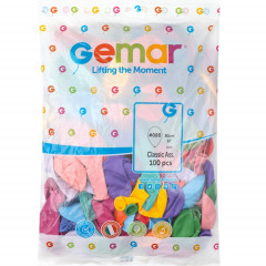 Воздушный шар латексный без рисунка 12" Пастель ассорти 100 шт