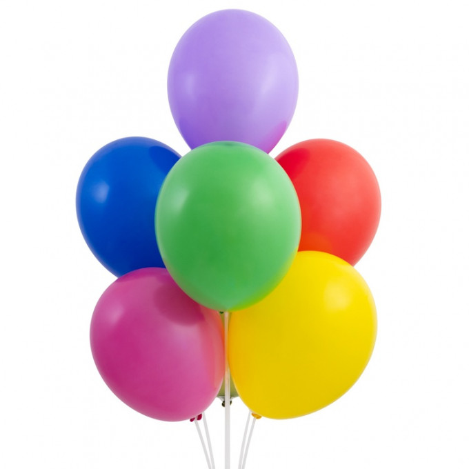 Воздушный шар латексный без рисунка 12" Пастель ассорти 100 шт