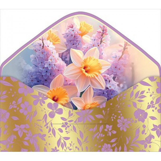 Конверт для денег "8 Марта, с весной"