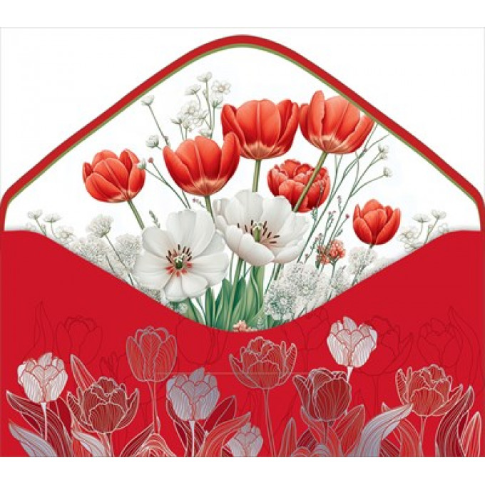 Конверт для денег "С 8 Марта, чудесного настроения!"