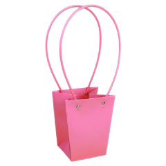 ПЛАЙМ пакет для цветов и подарков 13,5*9,5*15см РОЗОВЫЙ ЯРКИЙ