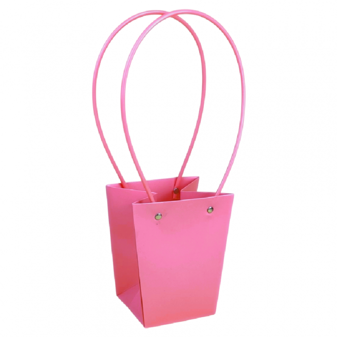 ПЛАЙМ пакет для цветов и подарков 13,5*9,5*15см РОЗОВЫЙ ЯРКИЙ