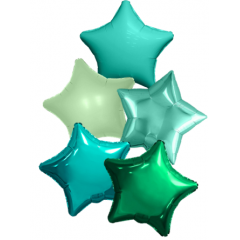 Набор фольгированных шаров 19"/46см Звезды МИКС (5в*1)