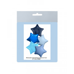 Набор фольгированных шаров 19"/46 см Звезды Микс (5в*1)
