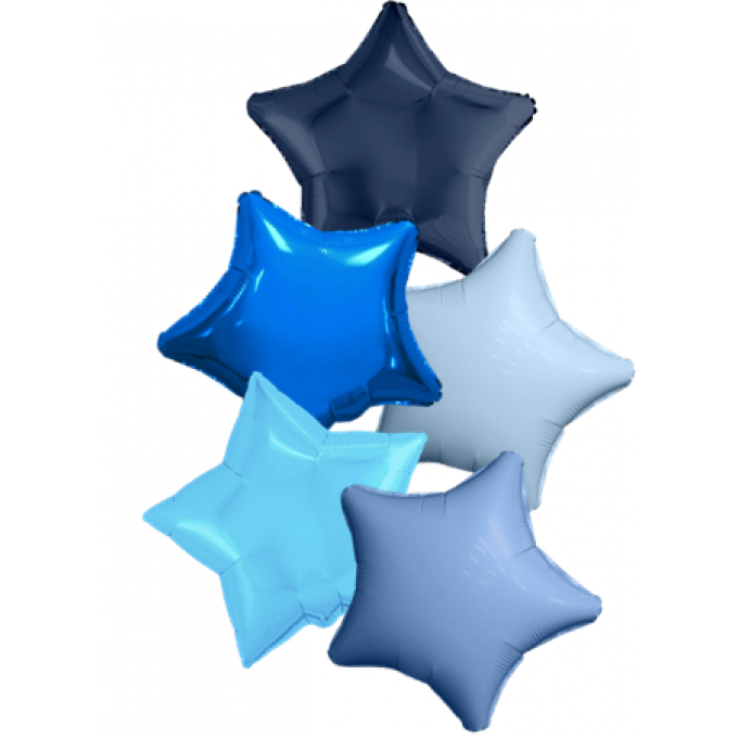 Набор фольгированных шаров 19"/46см Звезды МИКС (5в*1)