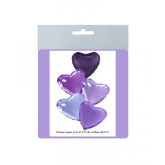 Набор фольгированных шаров 19"/46 см Сердце Микс (5в*1)