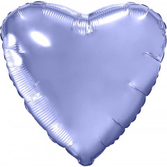 Воздушный шар фольгированный без рисунка 19" Сердце Пастельный фиолетовый