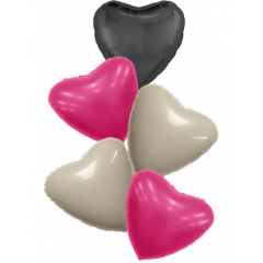 Набор фольгированных шаров 19"/46см Сердце МИКС