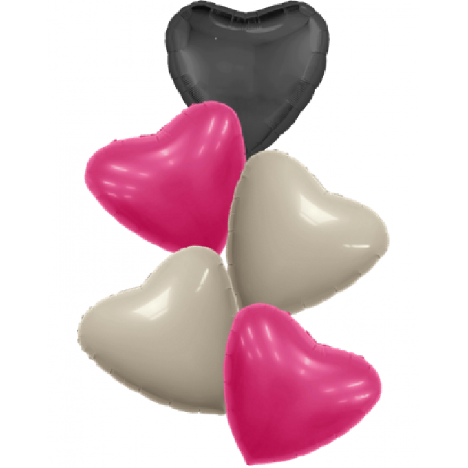 Набор фольгированных шаров 19"/46см Сердце МИКС