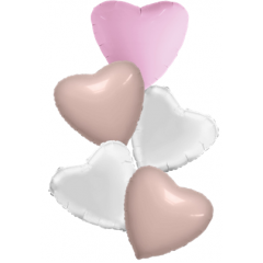Набор фольгированных шаров Сердце AGURA 5шт