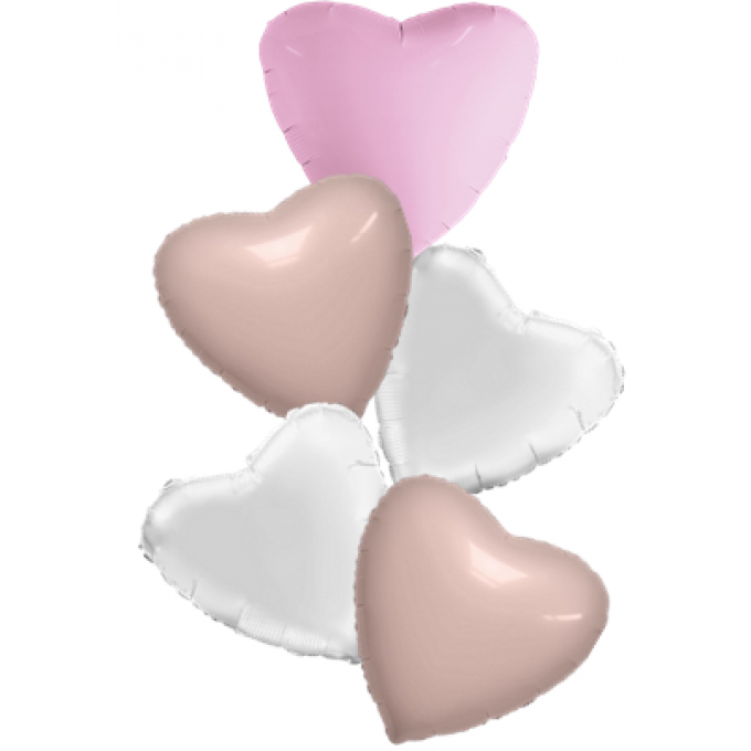 Набор фольгированных шаров Сердце AGURA 5шт