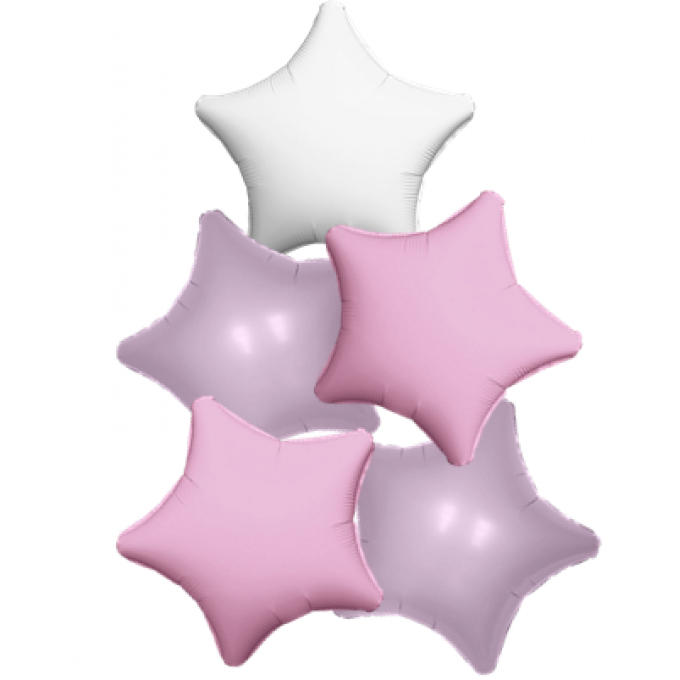Набор фольгированных шаров 19"/46см Звезды МИКС