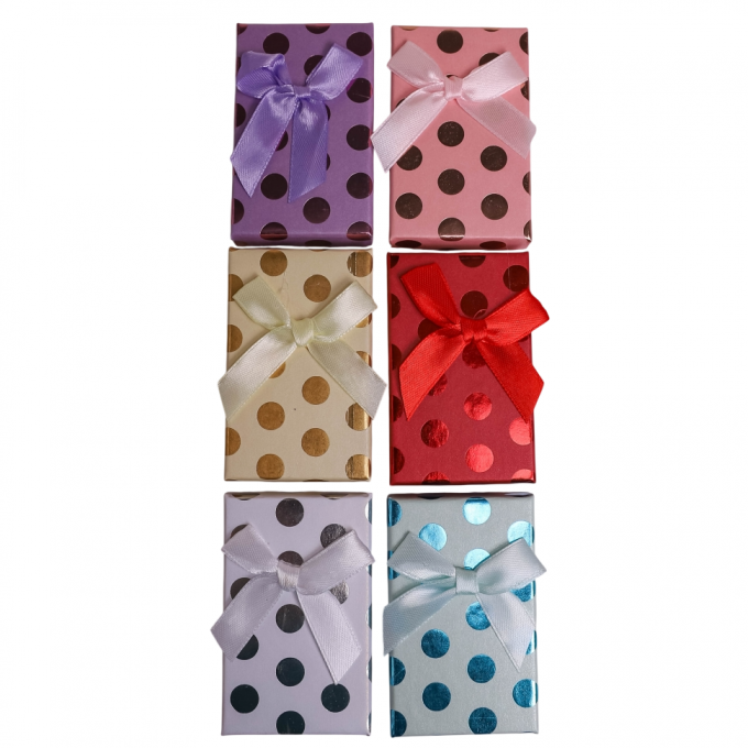 Коробка ювелирная 5*8*2,5 см ГОРОШЕК микс