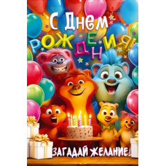 Открытка "С Днем Рождения!"