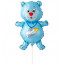 Воздушный шар фольгированный 14"/35 см Мини-фигура 14" Медвежонок мальчик синий