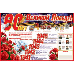 Плакат "80 лет Великой Победе!"