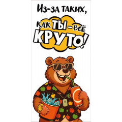 Конверт для денег "Крутой медведь"