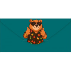 Конверт для денег "Крутой медведь"