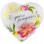 Воздушный шар фольгированный 18" Сердце С Днем Рождения! Пионы 46 см