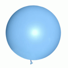 Воздушный шар латексный 122 см без рисунка пастель Голубой