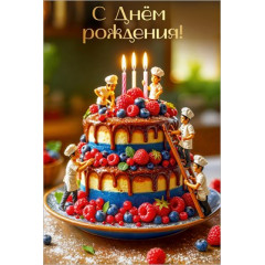 Открытка "С Днём рождения!"