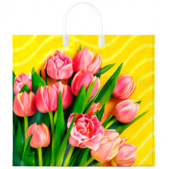 Пакет П/Э с пластмассовыми ручками 37*34 см Муза