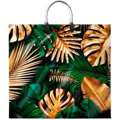 Пакет П/Э с пластмассовыми ручками 38*35 см (90см)  Райский сад ламинация