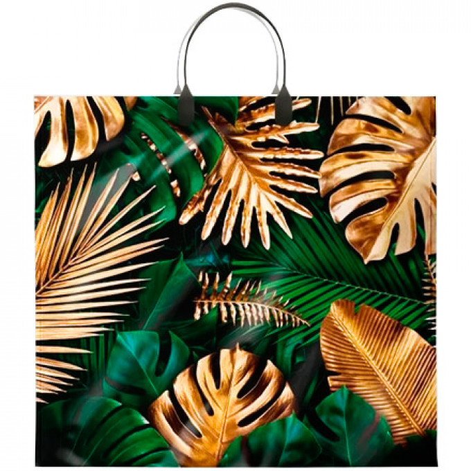 Пакет П/Э с пластмассовыми ручками 38*35 см (90см)  Райский сад ламинация