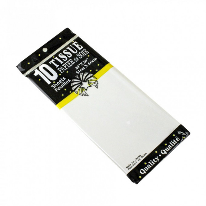 Бумага тишью 51*66 см БЕЛЫЙ 10 листов