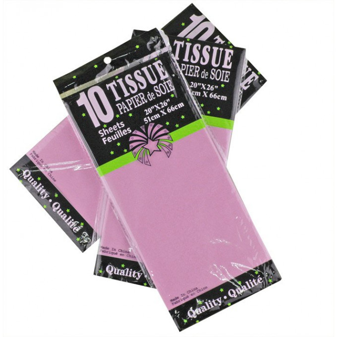 Бумага тишью 51*66 см ЛИЛОВЫЙ 10 листов