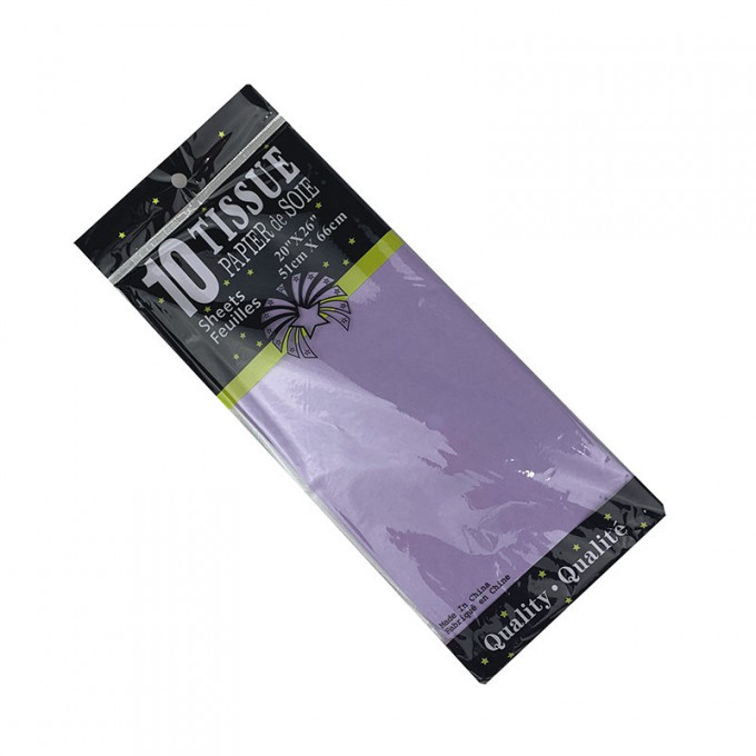 Бумага тишью 51*66 см СВЕТЛО ФИОЛЕТОВЫЙ 10 листов