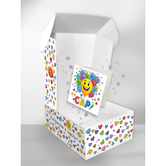 Коробка подарочная с открыткой "С ДР!"