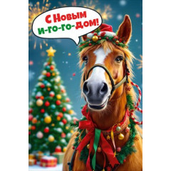 Открытка "С Новым ИГО-ГО-ДОМ!"