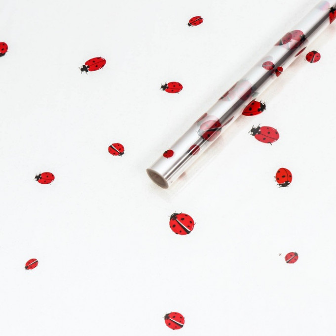 Пленка цветная 70см/200гр Божьи коровки